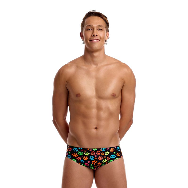 Herren-Schwimmhose Funky Trunks Seamed Briefs pawsome 2