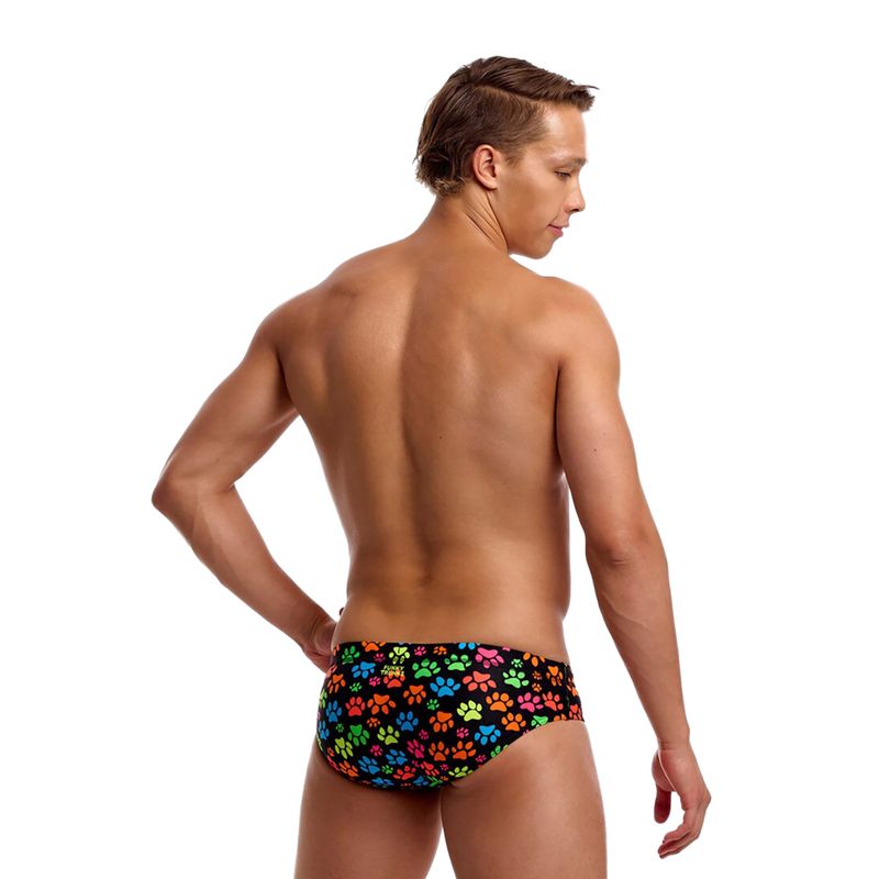 Herren-Schwimmhose Funky Trunks Seamed Briefs pawsome 3