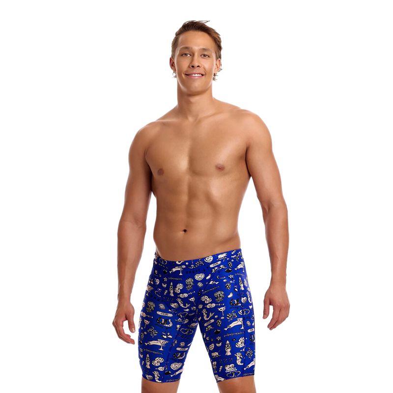 Herren-Schwimmjammer Funky Trunks Training Jammers scratchy