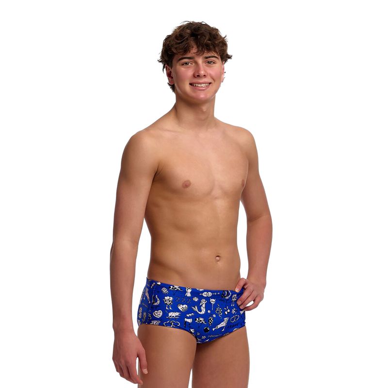 Jungen-Badeboxer Funky Trunks Sidewinder Trunks scratchy
