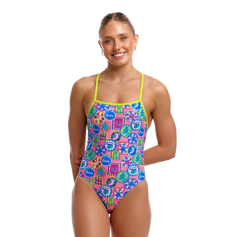 Damen-Einteiler Badeanzug Funkita Tie Me Tight One Piece zesty besty 2