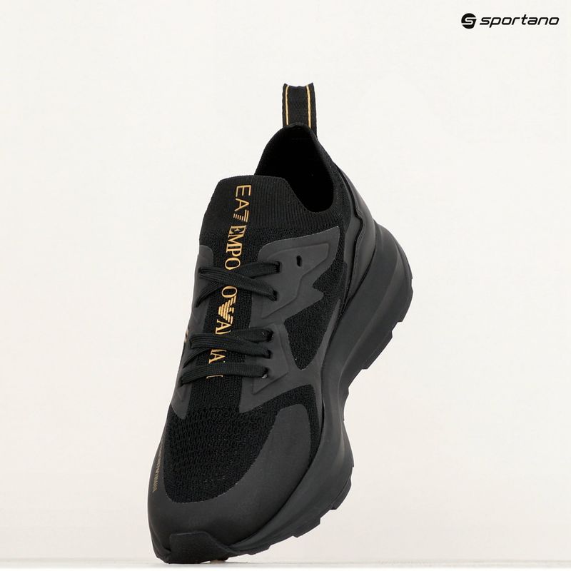 Schuhe EA7 Emporio Armani Black & White Altura Knit triple black/gold 9