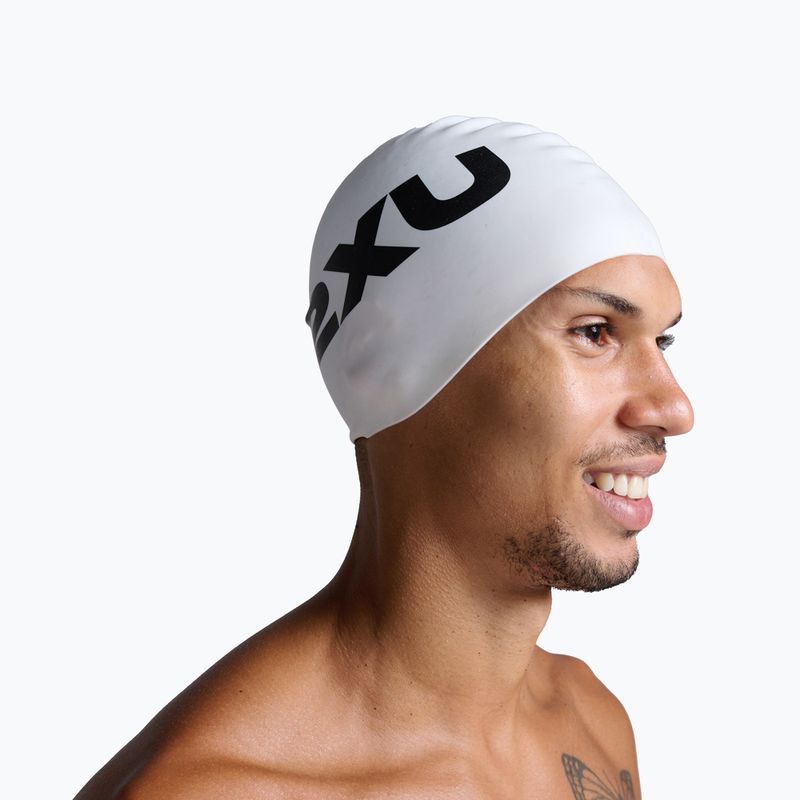 Schwimmkappe 2XU Silicone white/white 4