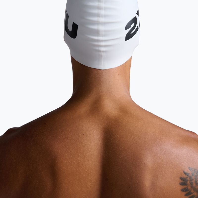 Schwimmkappe 2XU Silicone white/white 5
