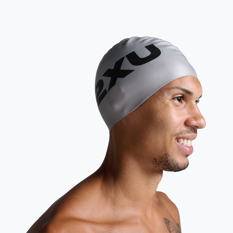 Schwimmkappe 2XU Silicone silver/silver 4