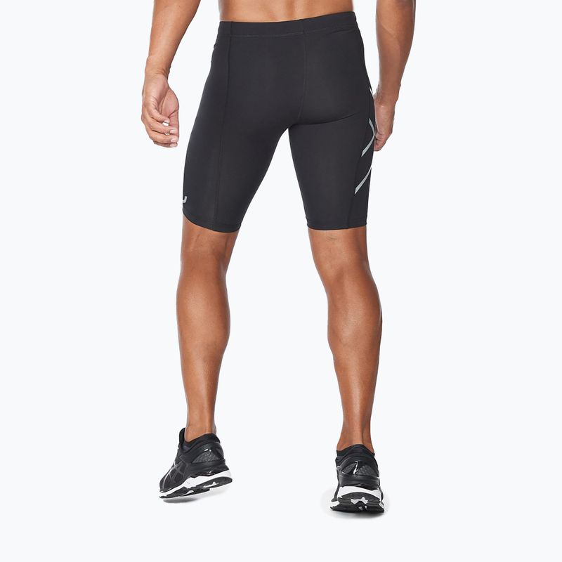 Herren 2XU Core Compression Trainingsshorts schwarz/silber MA3851B 3