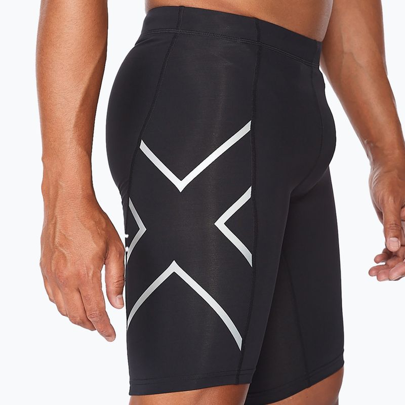 Herren 2XU Core Compression Trainingsshorts schwarz/silber MA3851B 4