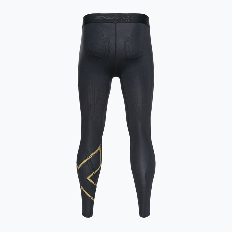 Herren 2XU Force Compression Trainingsleggings schwarz und gold MA5365B 2