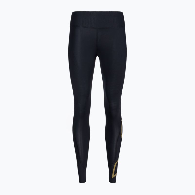 Damen Trainingsleggings 2XU Force Mid-Rise Compression schwarz und gold WA5367B 6