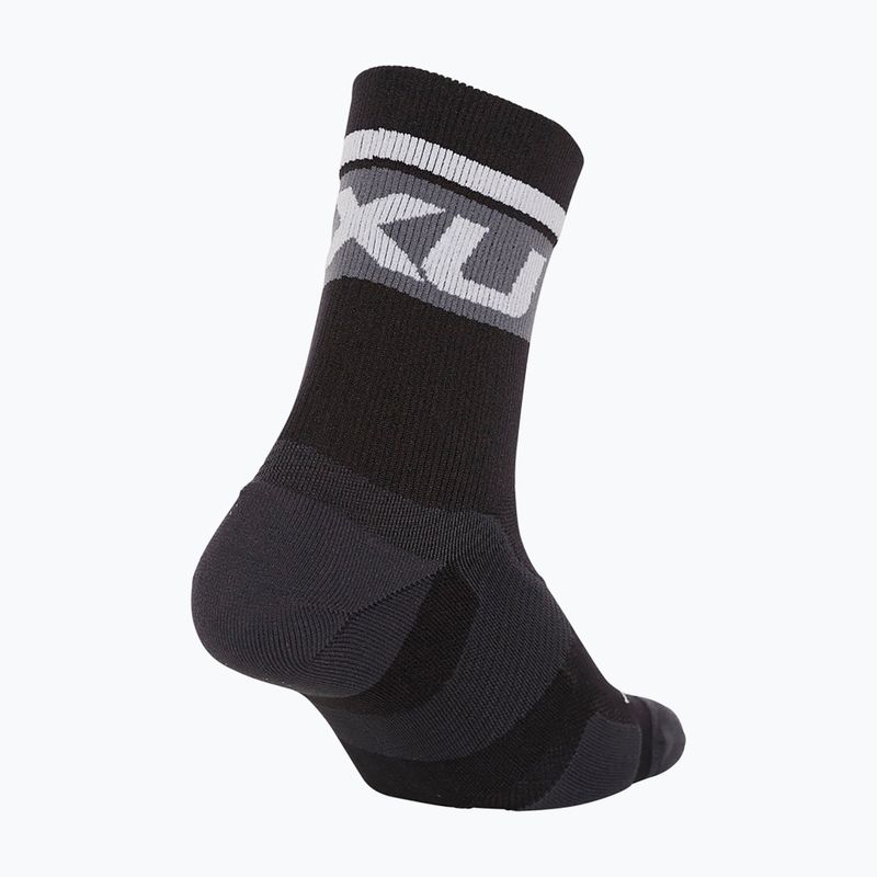 2XU Vectr Cushion Crew Sportsocken schwarz und weiß UA5053E 2