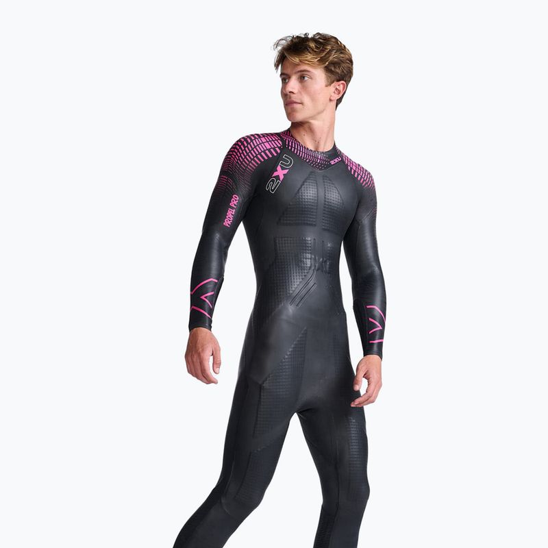 Herren 2XU Propel PRO 3 mm schwarz/punk pink Triathlon Neoprenanzug 3