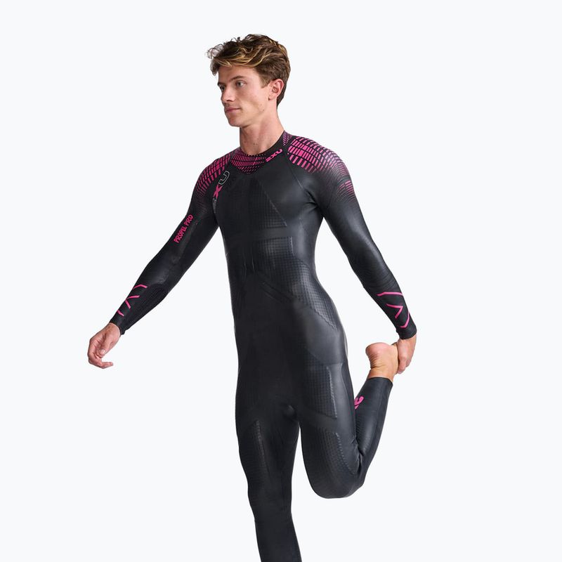 Herren 2XU Propel PRO 3 mm schwarz/punk pink Triathlon Neoprenanzug 4
