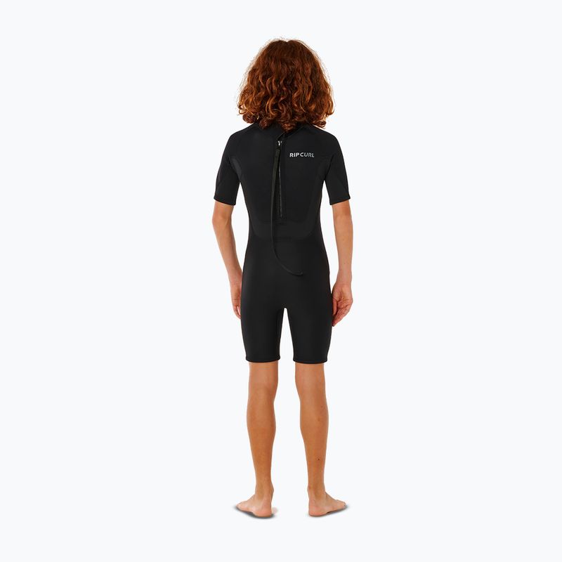 Kinder Schwimm-Neoprenanzug Rip Curl Trad 2/2mm Back Zip Springsuit black 2