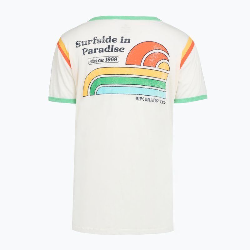 Damen-T-Shirt Rip Curl Surf Side Ringer bone 2