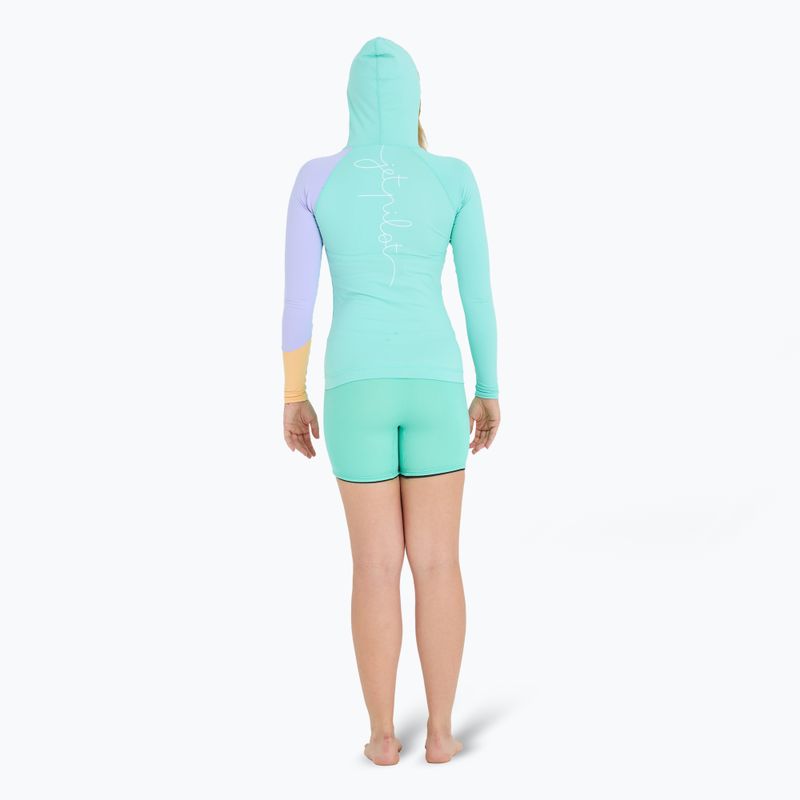 Damen Jetpilot Pacer Sweatshirt mit Kapuze Rashie teal 3