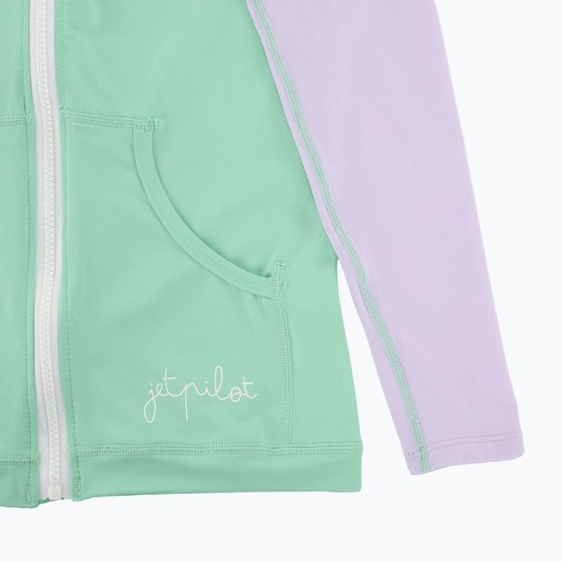 Damen Jetpilot Pacer Sweatshirt mit Kapuze Rashie teal 6