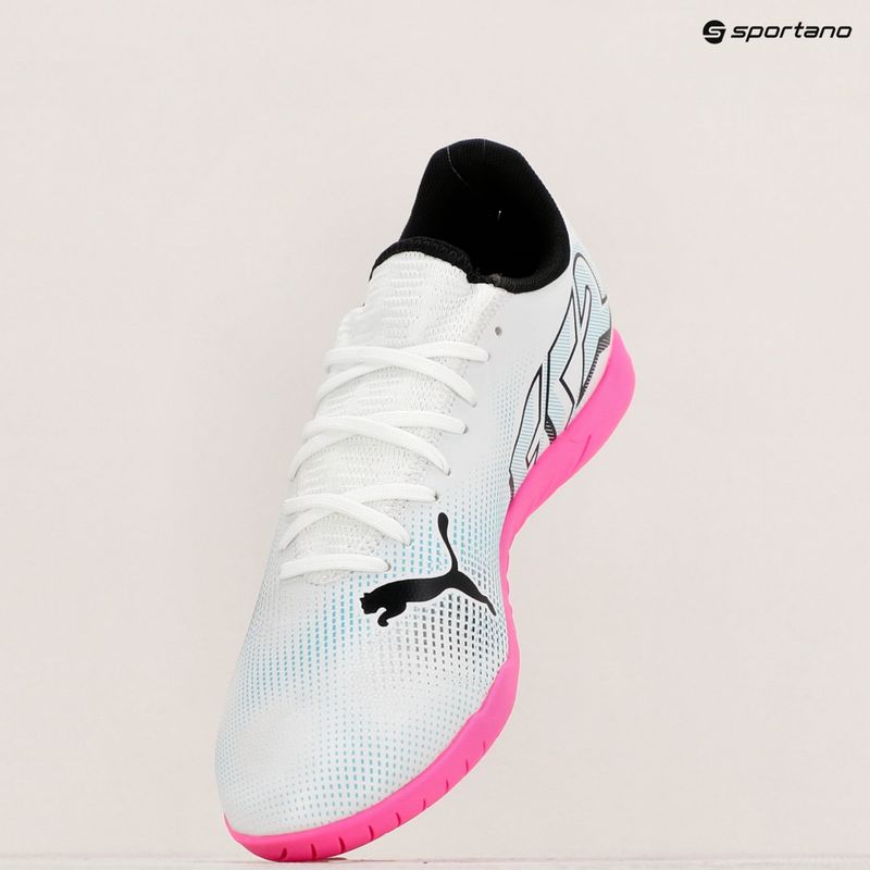 PUMA Future 7 Play IT Fußballschuhe puma weiß/puma schwarz/poison pink 9