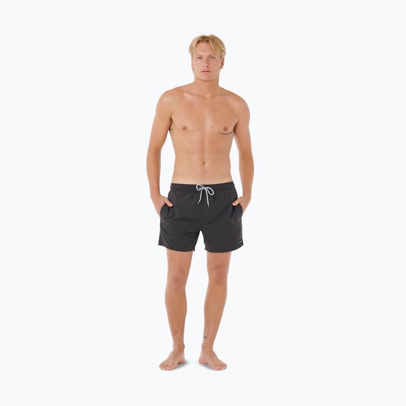 Herren Rip Curl Offset Volley Badeshorts schwarz CBOLQ4 2