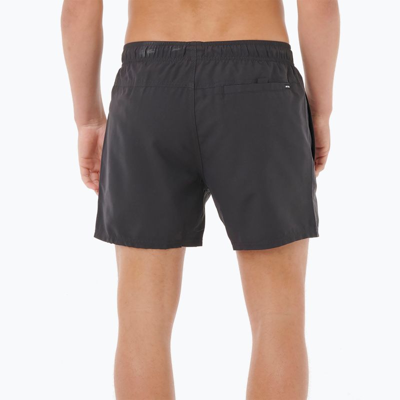 Herren Rip Curl Offset Volley Badeshorts schwarz CBOLQ4 3
