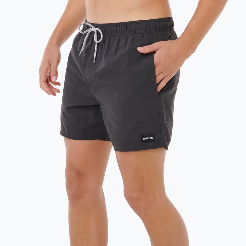 Herren Rip Curl Offset Volley Badeshorts schwarz CBOLQ4 5
