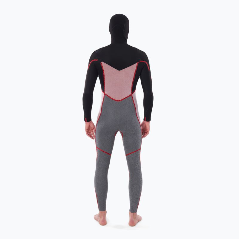 Herren Neoprenanzug Rip Curl Dawn Patrol Hooded 5/4mm Chest Zip black 4