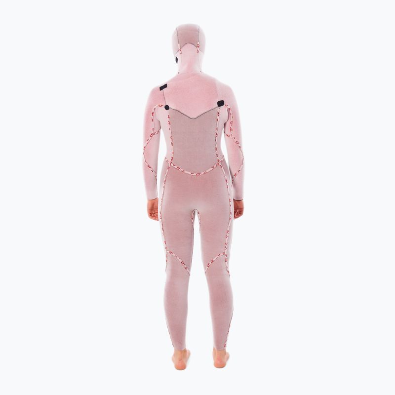 Damen-Neoprenanzug Rip Curl Flashbomb 6/4mm Hooded Chest Zip Steamer black 5