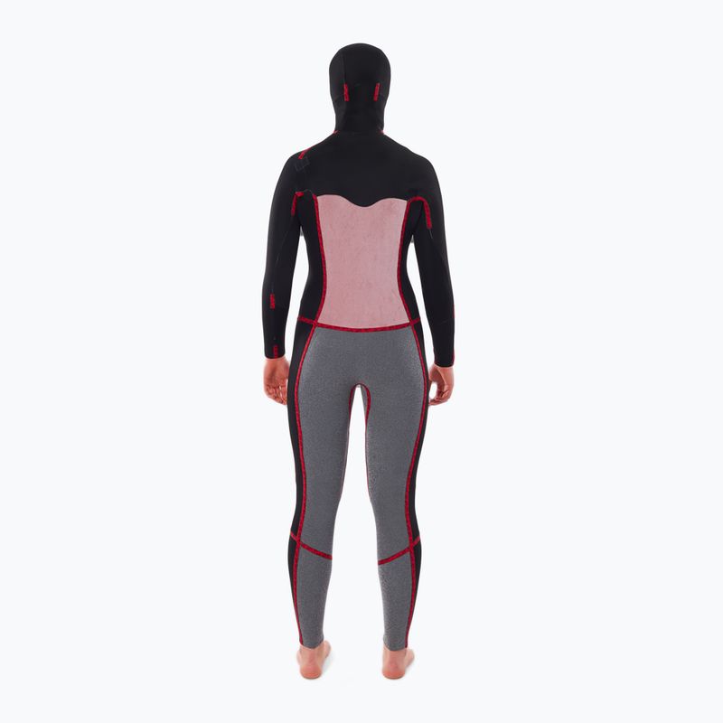 Damen-Neoprenanzug Rip Curl Dawn Patrol 5/4mm Chest Zip Hooded black 4