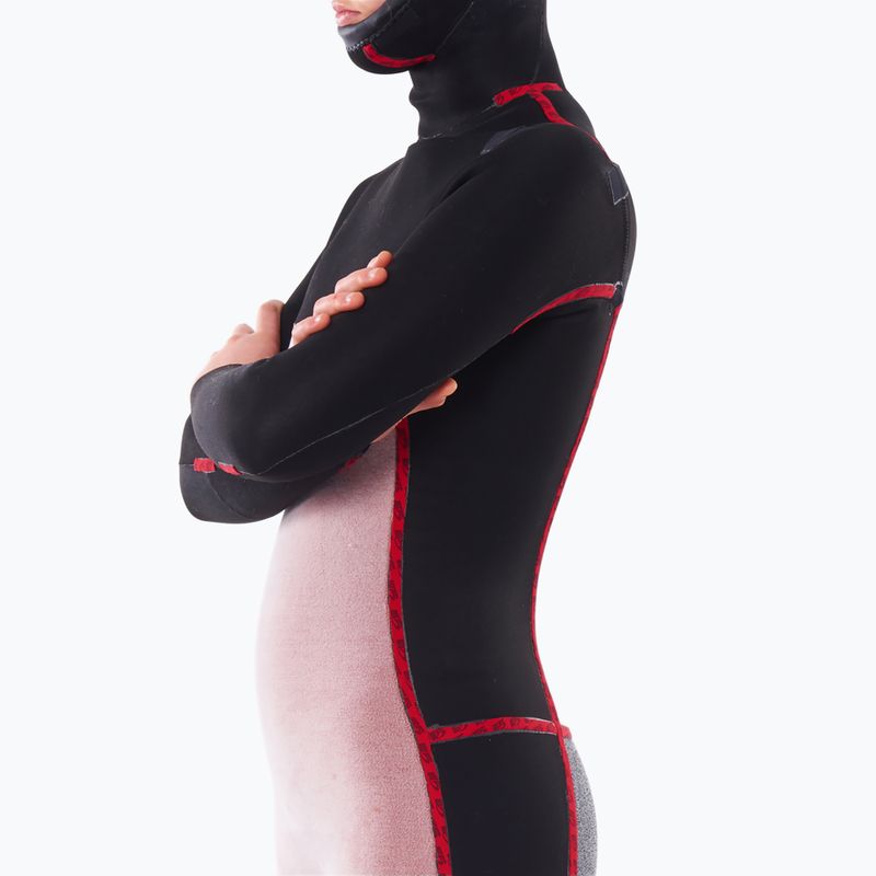 Damen-Neoprenanzug Rip Curl Dawn Patrol 5/4mm Chest Zip Hooded black 5