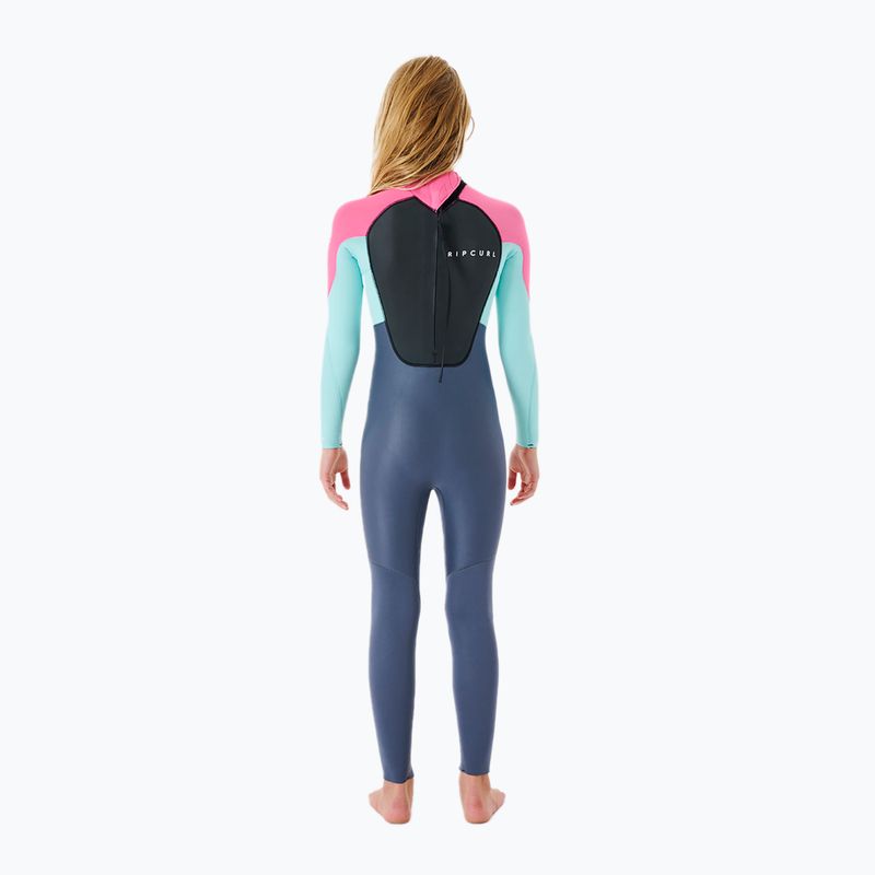 Neoprenanzug Kinder Rip Curl Groms Omega 3/2GB B/Zip 2 rosa-blau 118BFS 2
