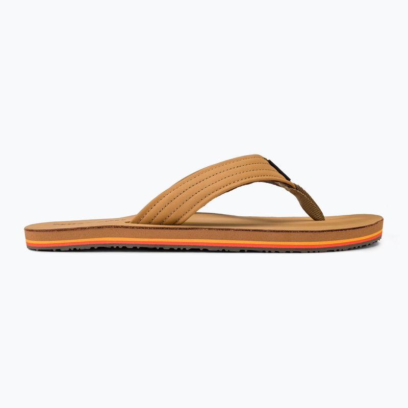 Herren Rip Curl Revival Leder Offene Zehe Flip Flops hellbraun 2