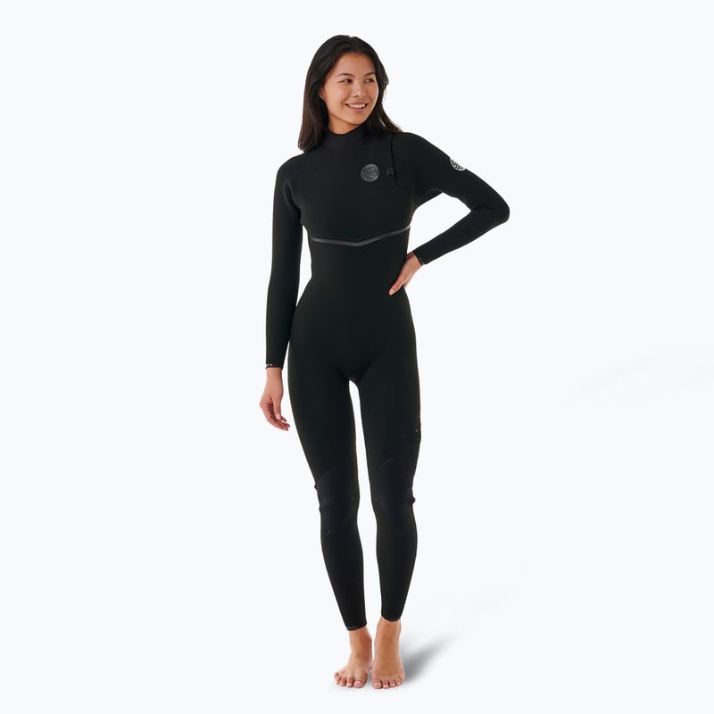 Rip Curl Ebomb 3/2 mm Zip Free Neoprenanzug für Damen schwarz