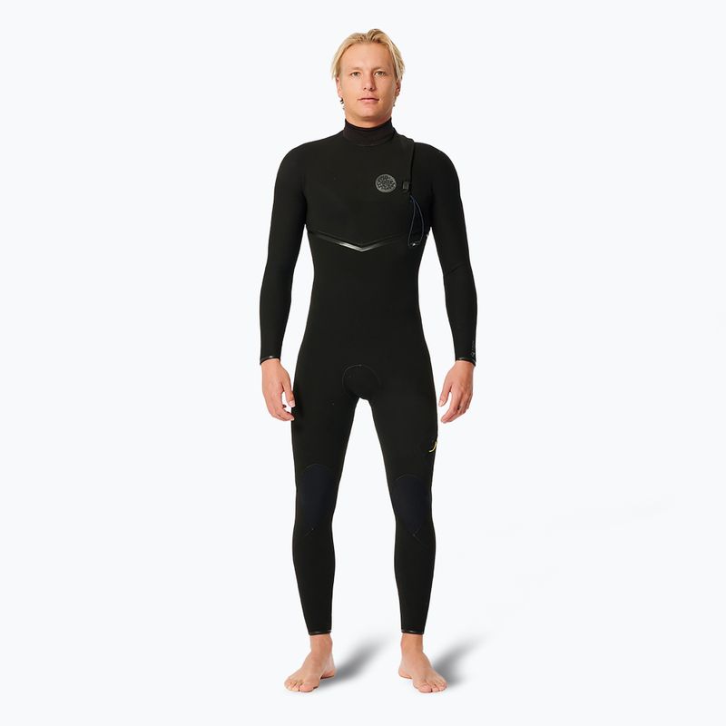 Herren Rip Curl E Bomb 4/3 mm Zip Free Badeschaum Schwarz