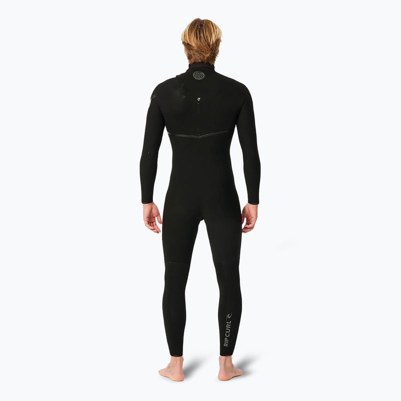 Herren Rip Curl E Bomb 4/3 mm Zip Free Badeschaum Schwarz 2