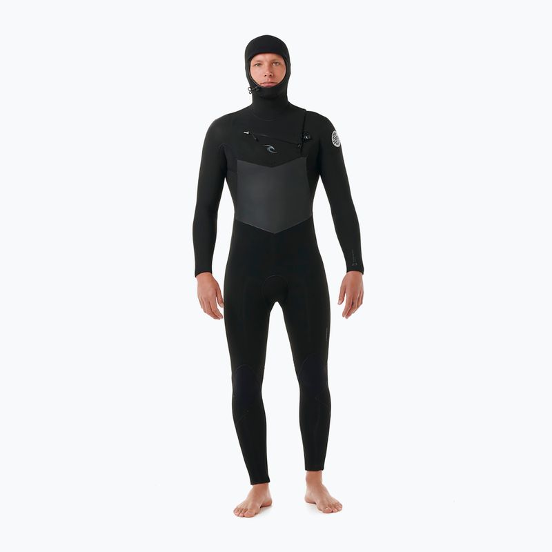 Schaumstoff zum Schwimmen Herren Rip Curl Dawn Patrol Hooded 6/4 mm Chest Zip black