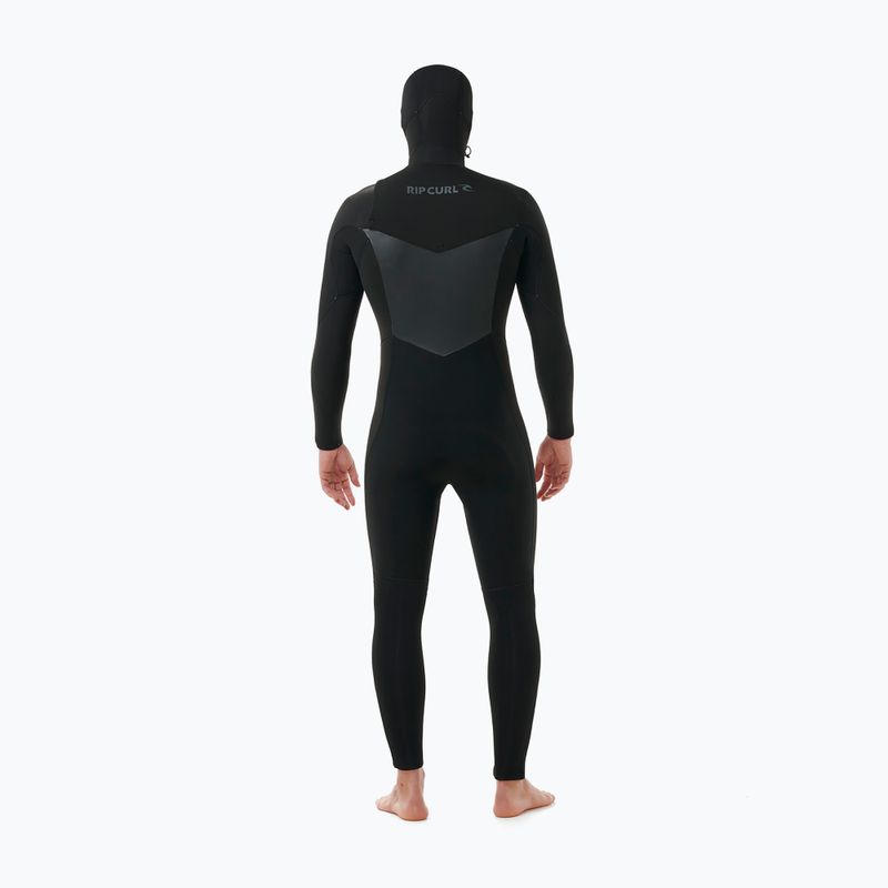 Schaumstoff zum Schwimmen Herren Rip Curl Dawn Patrol Hooded 6/4 mm Chest Zip black 2