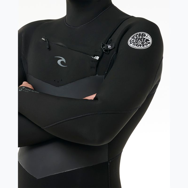 Schaumstoff zum Schwimmen Herren Rip Curl Dawn Patrol Hooded 6/4 mm Chest Zip black 5