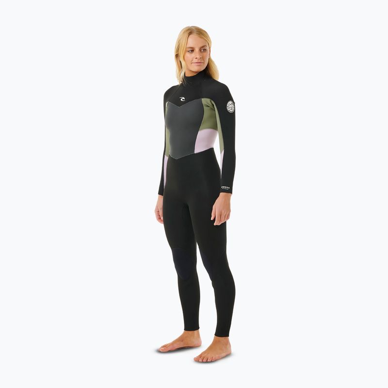 Women's Rip Curl Omega 3/2mm Back Zip khaki Swim Foam 3