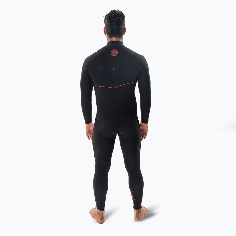 Rip Curl Flashbomb Fusion 4/3 mm Zip Free Herren Schwimmen Schaum schwarz 2