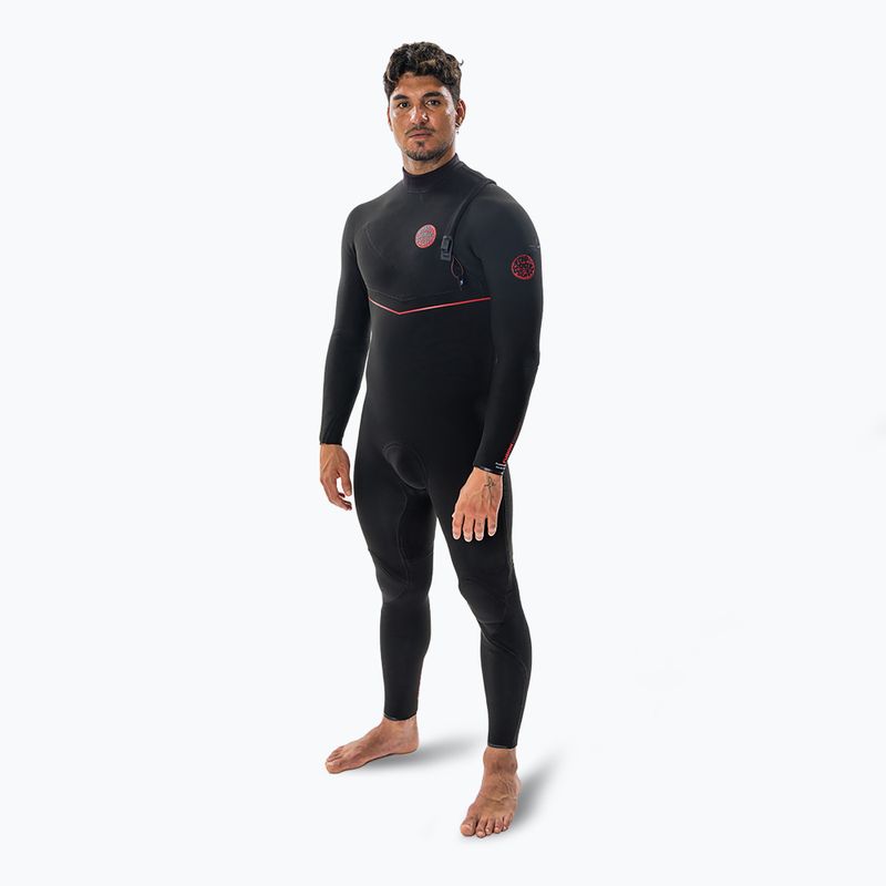 Herren Rip Curl Flashbomb Fusion 3/2mm Zip Free Schwimmen Schaum schwarz 3