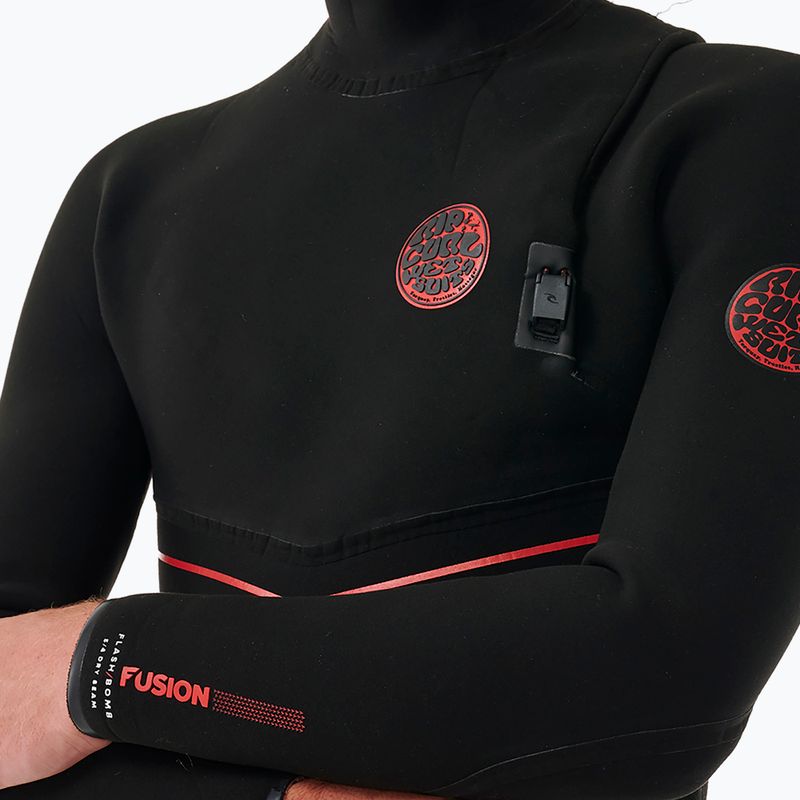 Herren-Neoprenanzug Rip Curl Flashbomb Fusion 5/4mm Hooded Zip Free black 5