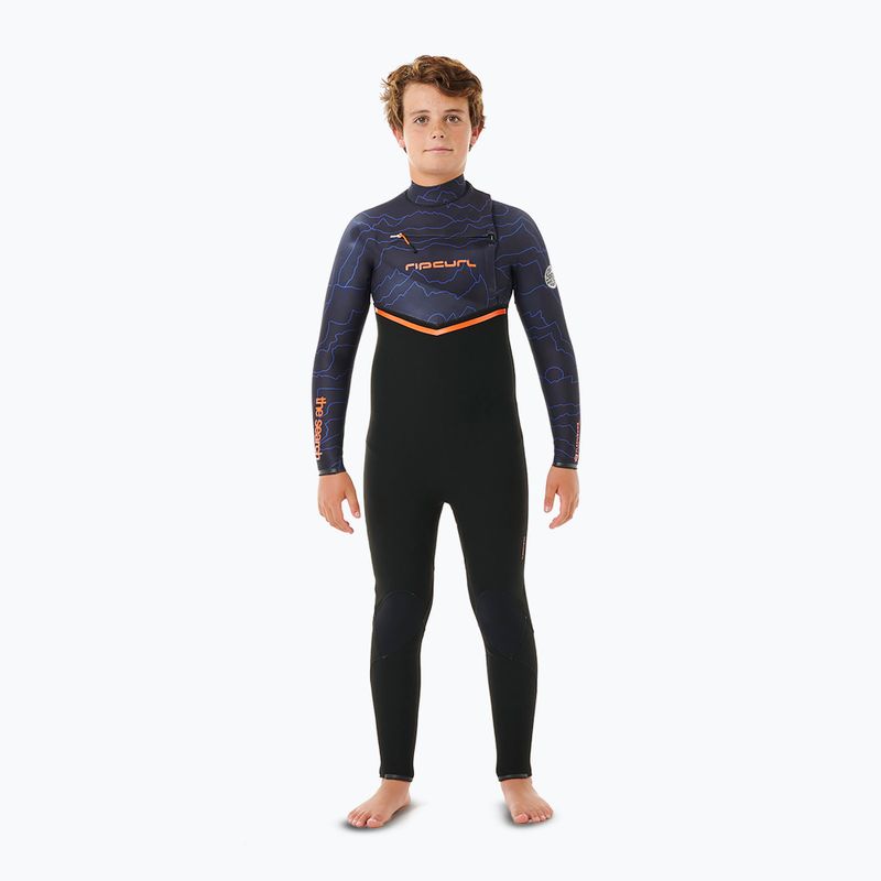 Rip Curl Flashbomb 4/3 mm Chest Zip lila Nacht Kinder Schwimmen Schaum