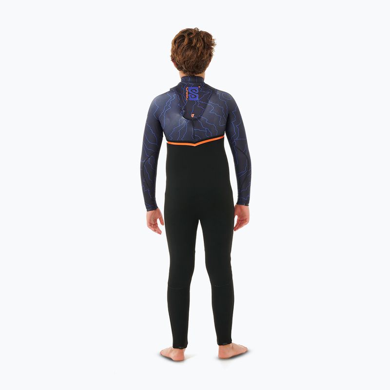 Rip Curl Flashbomb 4/3 mm Chest Zip lila Nacht Kinder Schwimmen Schaum 2