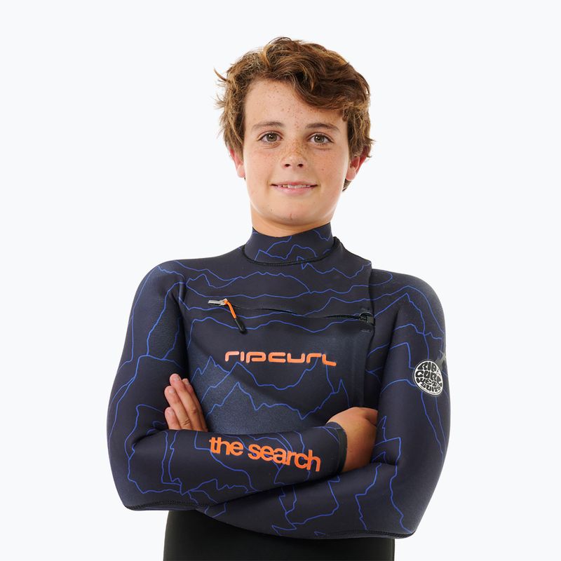 Rip Curl Flashbomb 4/3 mm Chest Zip lila Nacht Kinder Schwimmen Schaum 5