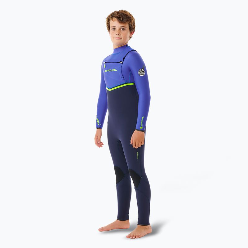 Rip Curl Flashbomb 4/3 mm Chest Zip wild berry Kinder Schwimmen Schaum 3