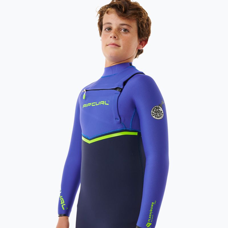 Rip Curl Flashbomb 4/3 mm Chest Zip wild berry Kinder Schwimmen Schaum 5