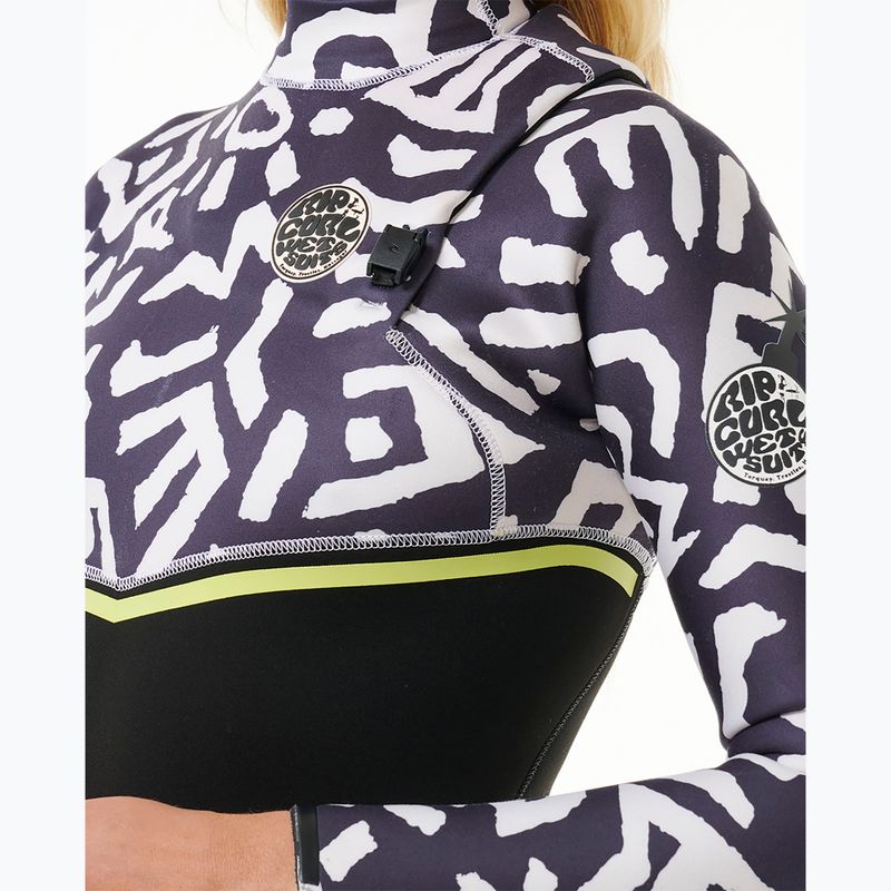Neoprenanzug Damen Rip Curl E-Bomb 4/3mm Zip Free Sublimed black/ lime 6