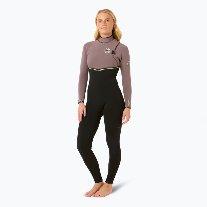 Rip Curl Ebomb 3/2 mm Zip Free Neoprenanzug für Damen in Aubergine