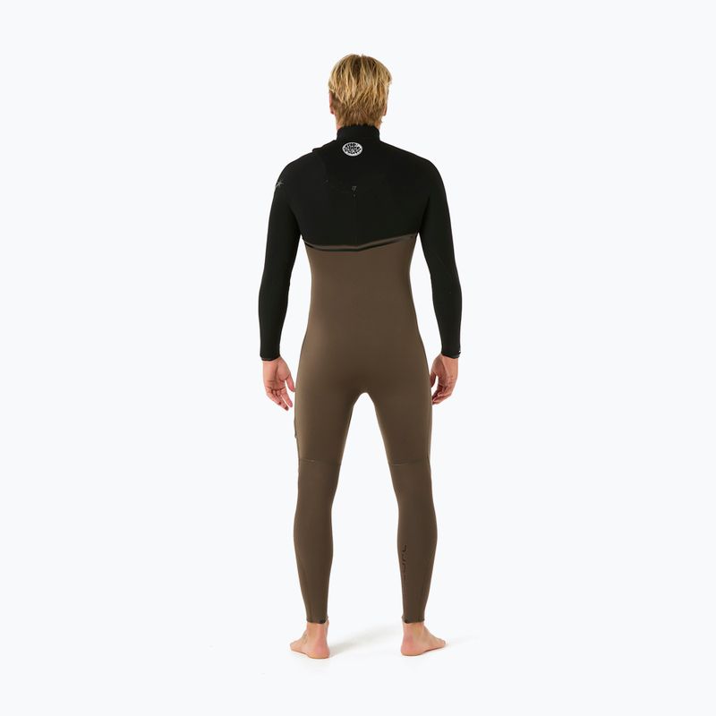 Herren Rip Curl E Bomb 4/3 mm Zip Free Deep Rock Neoprenanzug 2