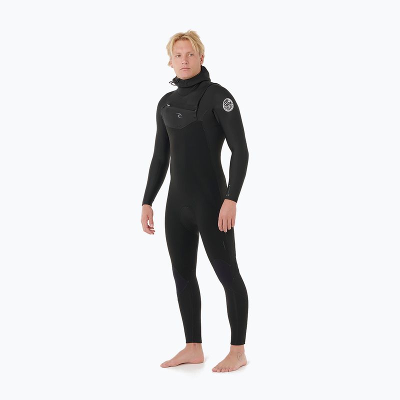 Herren Schwimm-Neoprenanzug Rip Curl Dawn Patrol Cz Hood 5/4 mm black 4