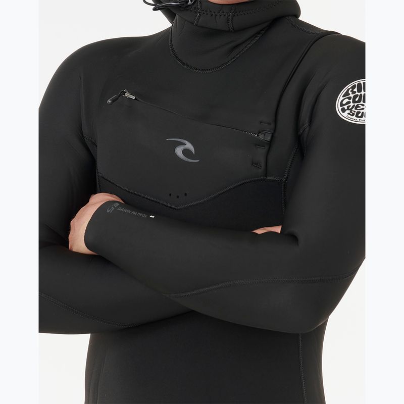 Herren Schwimm-Neoprenanzug Rip Curl Dawn Patrol Cz Hood 5/4 mm black 5